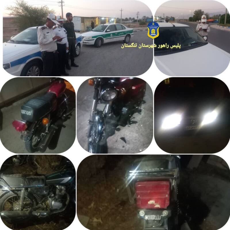 در طرح ویژه برخورد با تخلفات شبانه شهرستان تنگستان، ۱۵۲ تخلف اعمال قانون شد